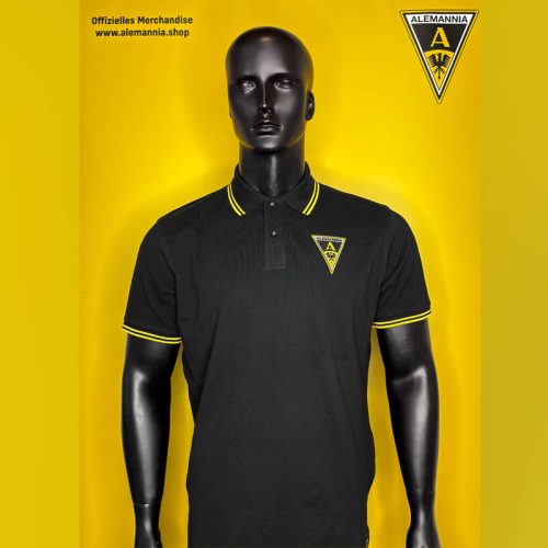 Alemannia Aachen Polo Shirt Schwarz - Gelb