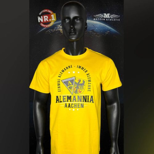 Alemannia T-Shirt Einmal Alemanne - Immer Alemanne - Gelb